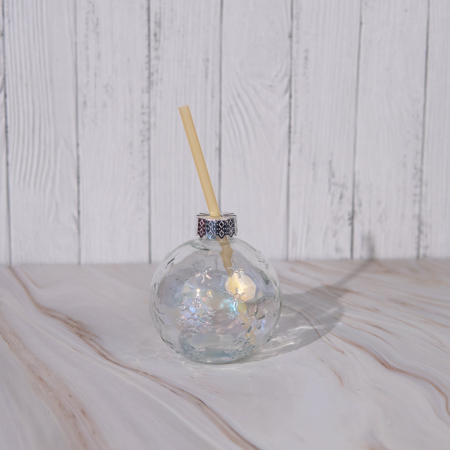 Glittered Bubble Cocktail jar Set of 2 400 ml