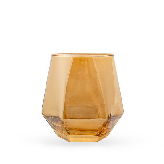 Golden Diamond Cut Whiskey Glass Set of 6 330 ml