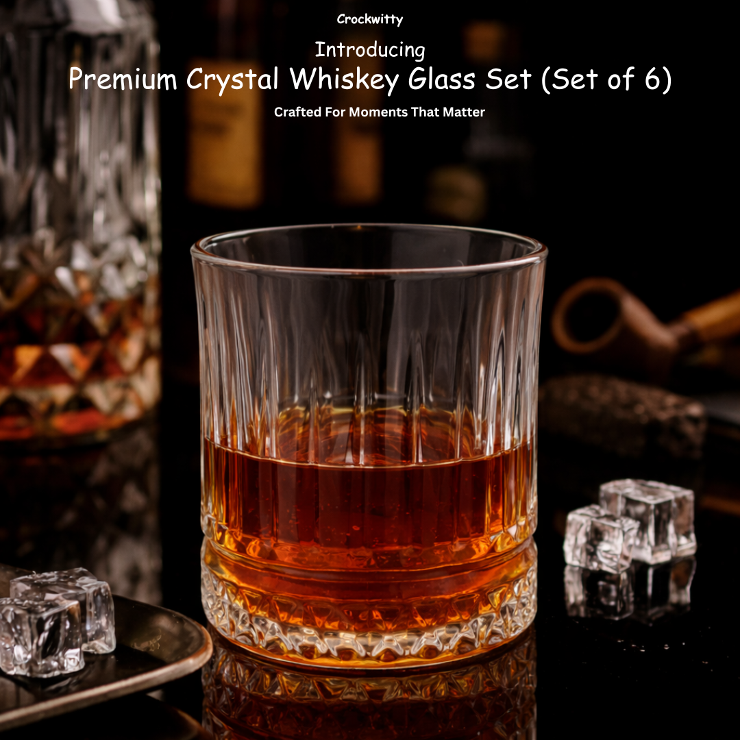 crystal whiskey glasses set of 6 for home dining