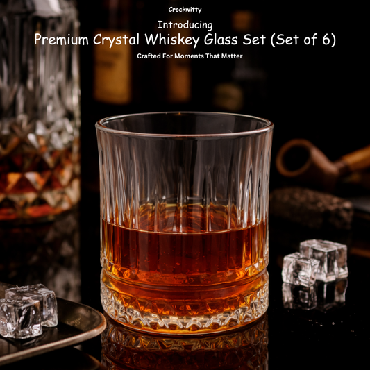 Premium Crystal Whiskey Glass Set of 6 320 ml