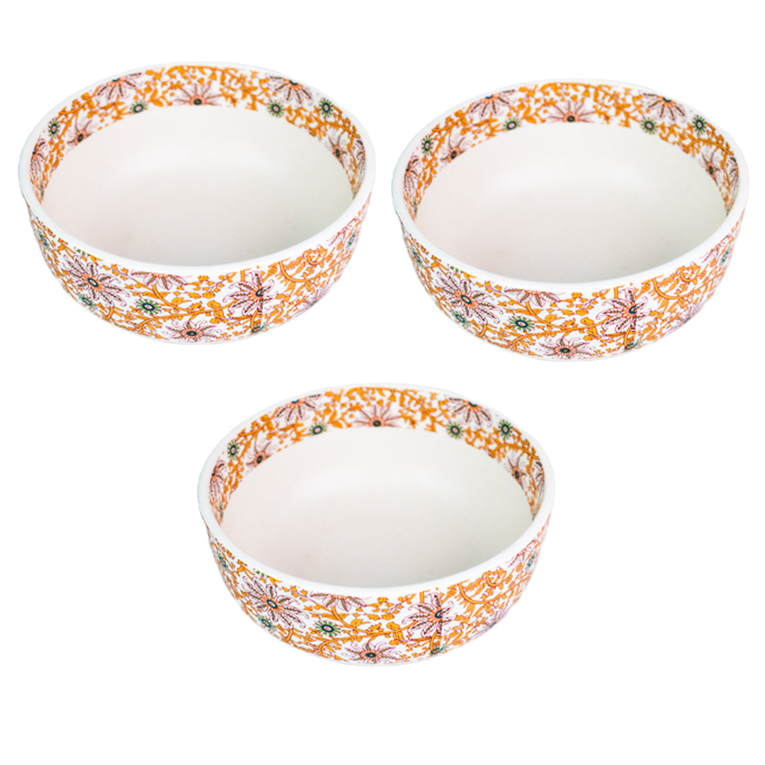 Handcrafted Golden Flora 20 Piece Dinner Set For 6