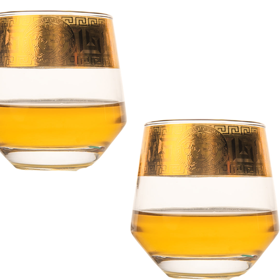 Royal Gold Versace Whiskey Glass Set of 6 370 ml