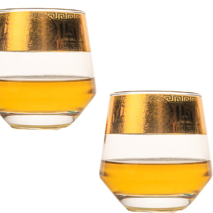 Royal Gold Versace Whiskey Glass Set of 6 370 ml