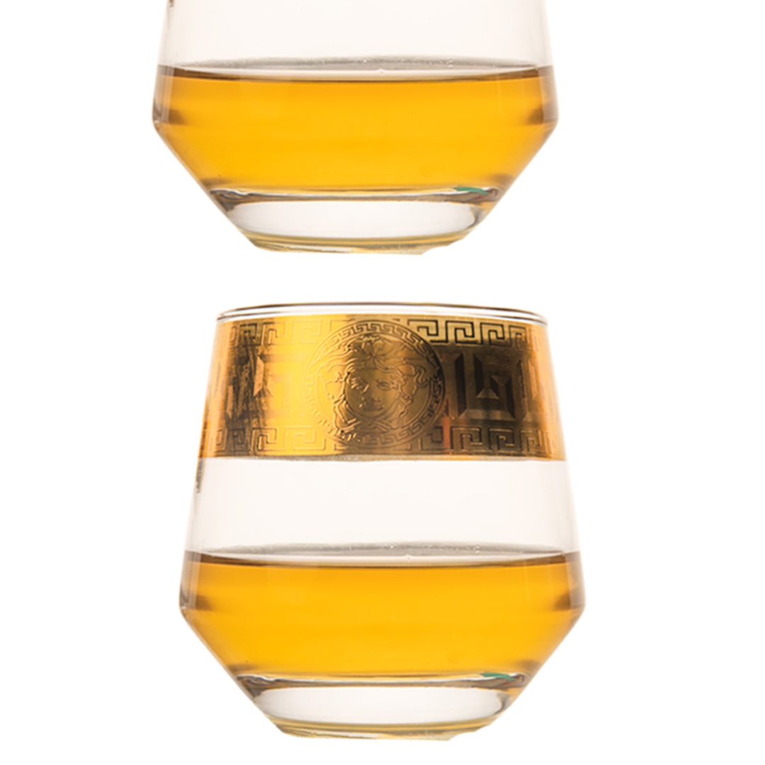 Royal Gold Versace Whiskey Glass Set of 6 370 ml