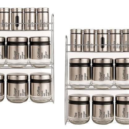 Spice Jars and Storage Jars with Steel Stand