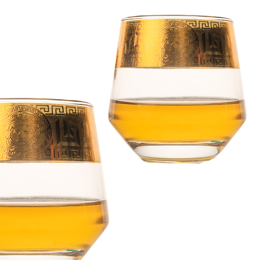 Royal Gold Versace Whiskey Glass Set of 6 370 ml