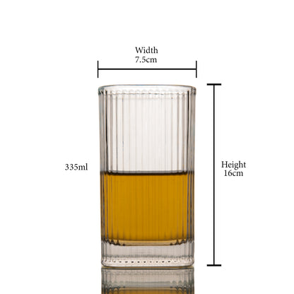 Long Lining Water Glass Set of 6 335 ml