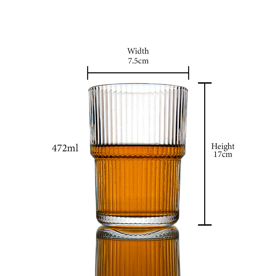 Goblet Ribbed Cocktail Glass Set of 6 472 ml