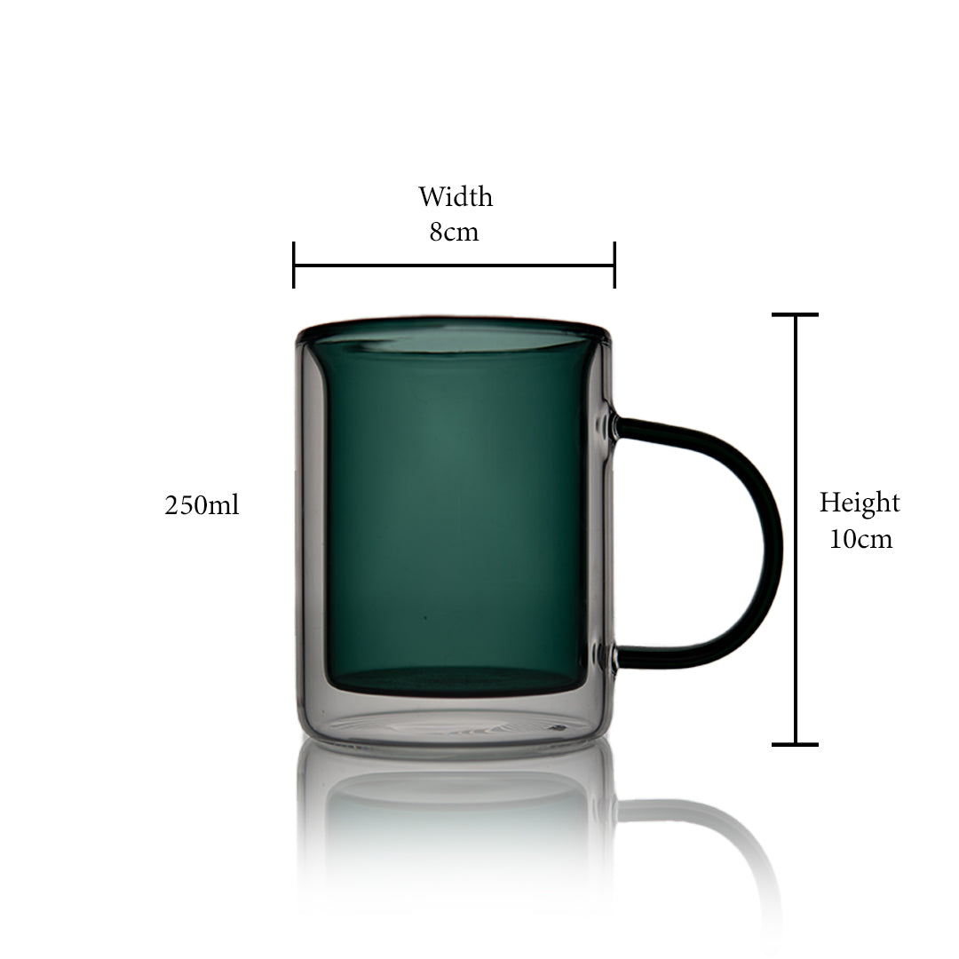 Coloured Double Walled Mug Set of 1 250 ml