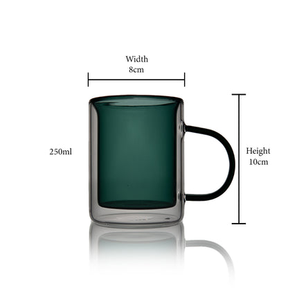 Coloured Double Walled Mug Set of 1 250 ml