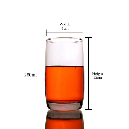 Purple Glassia Tinted Water Glass Set of 6 280 ml