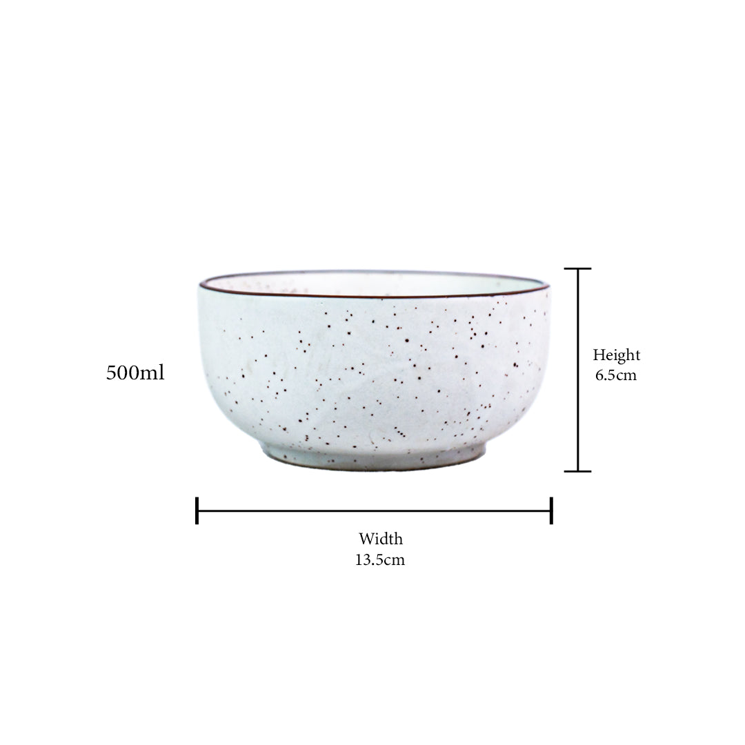 Elegance Speckle Ceramic Bowls Set of 4 500 ml