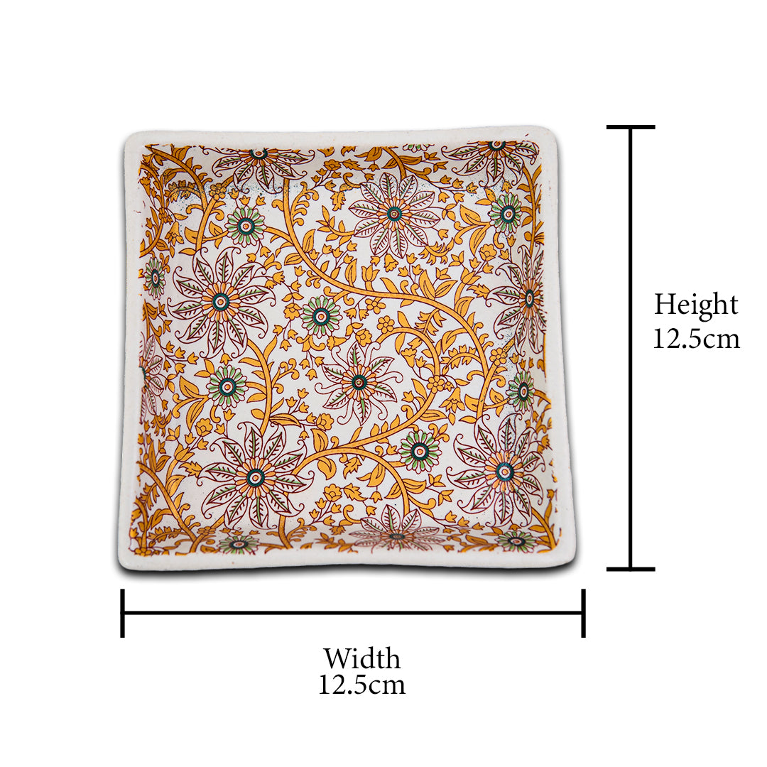 GoldenVine Handmade Ceramic Chaat Platter Set of 6