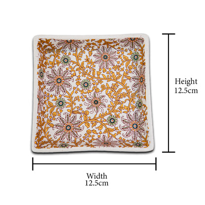 GoldenVine Handmade Ceramic Chaat Platter Set of 6