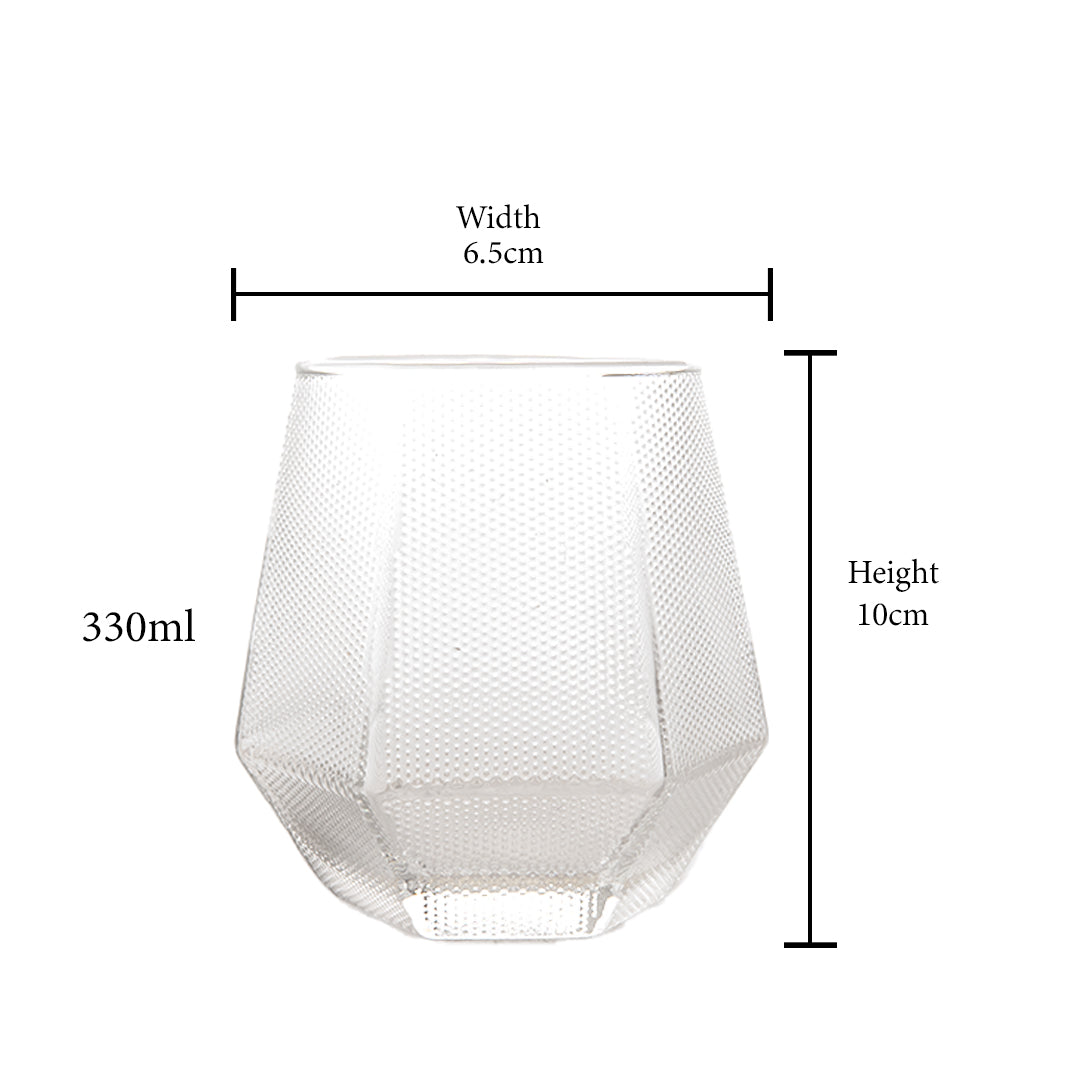 Dotted Diamond Glass Set of 6 330 ml