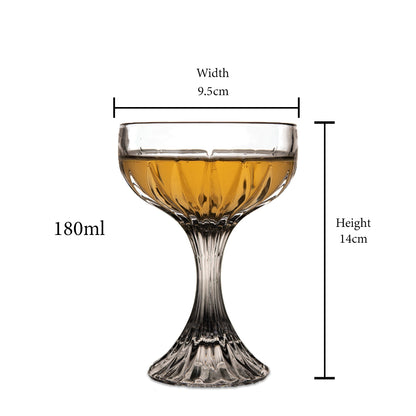Crystalined Martini Glass Set of 2 180 ml
