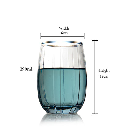 Aqua Lined Water Glass Set of 6 380 ml