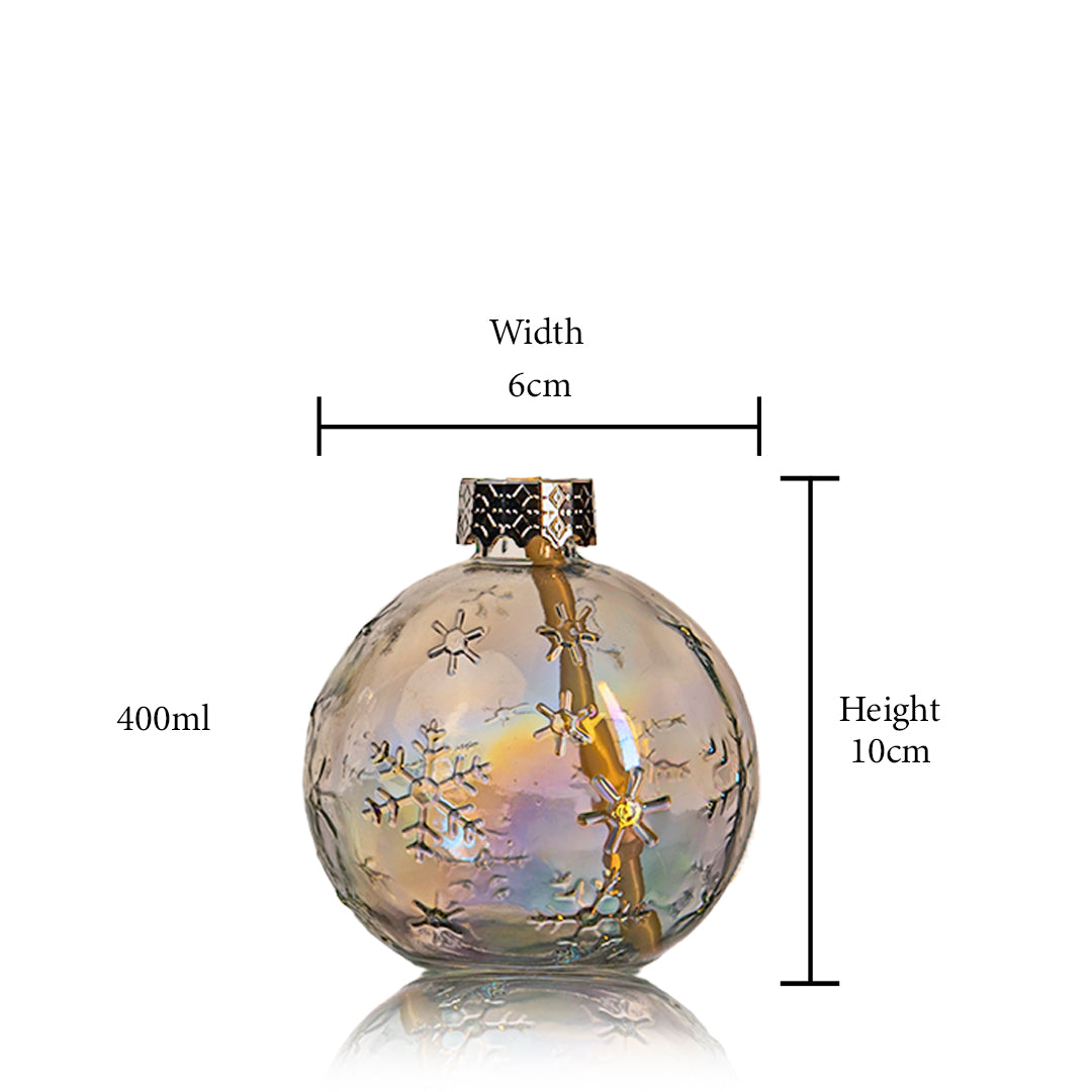 Glittered Bubble Cocktail jar Set of 2 400 ml