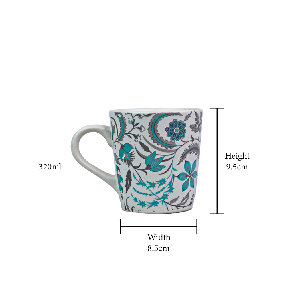 GraceLeaf Handmade Ceramic Mug Set of 1 320 ml