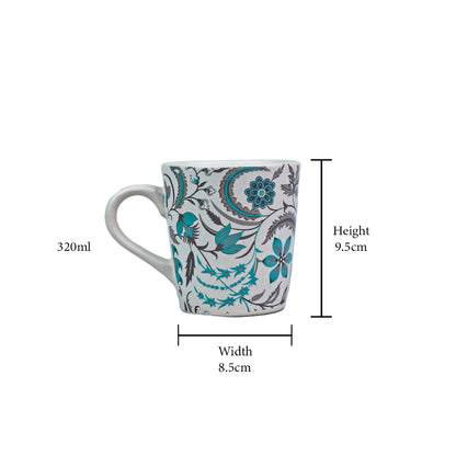 GraceLeaf Handmade Ceramic Mug Set of 1 320 ml
