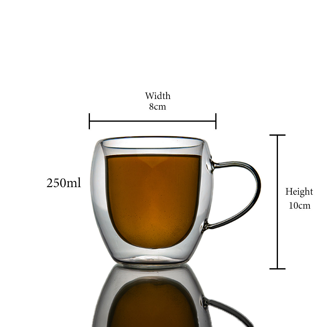 Double Walled Mug Set of 2 250 ml