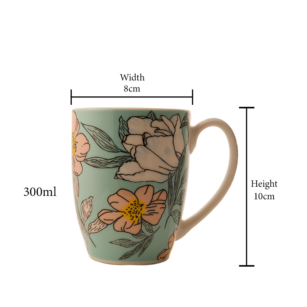 Floral Solstice Mug Set of 1 300 ml