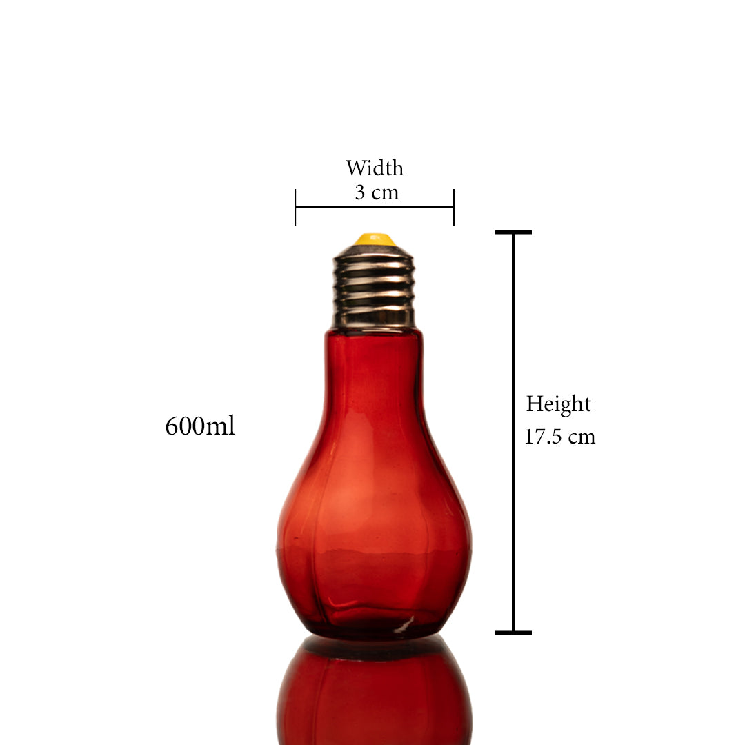 Multi Coloured Bulb Shaped Mocktail Glass Set of 4 600 ml