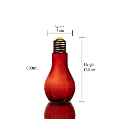 Multi Coloured Bulb Shaped Mocktail Glass Set of 4 600 ml