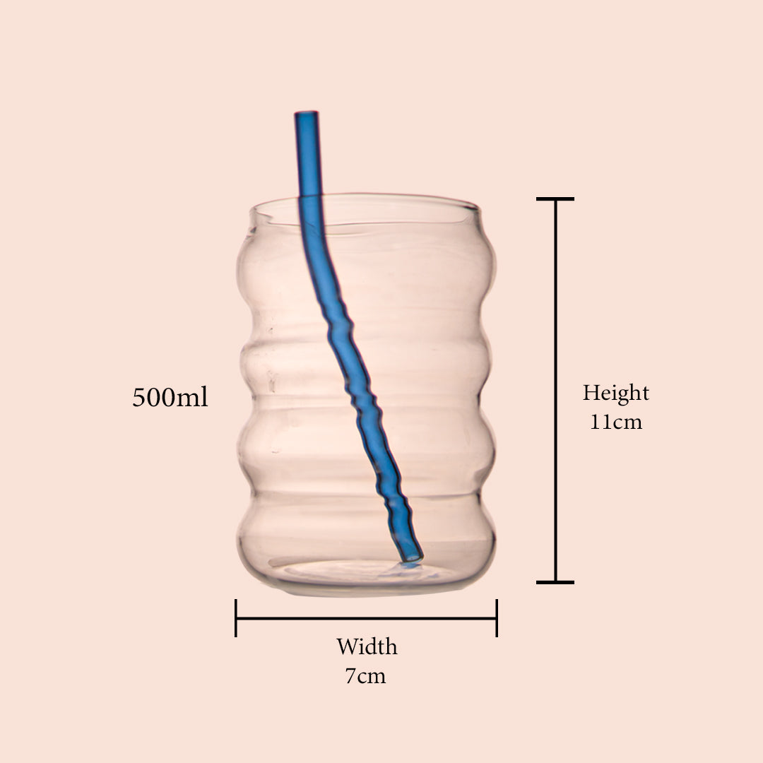 RippleCurve Glass Set of 2 500 ml