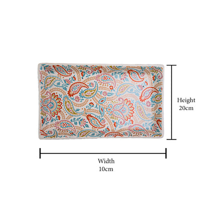 Floral Fiesta Handmade Rectangular Platter Set of 2