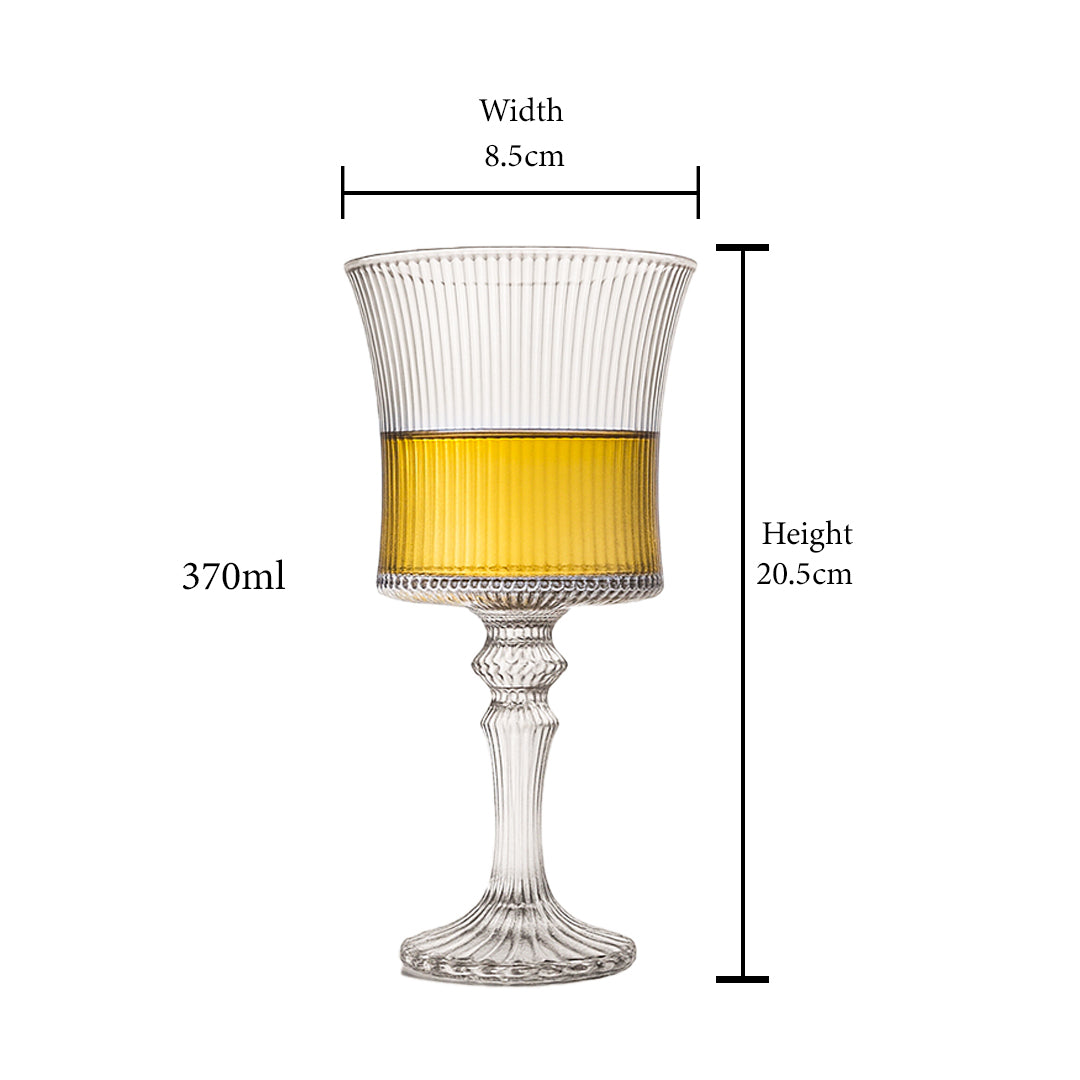 Crystalined Wine Glass Set of 2 370 ml