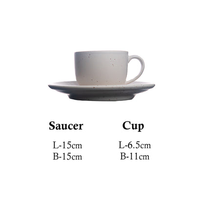 Handmade Minimal Bliss Cup and Saucer Set of 2 200 ml