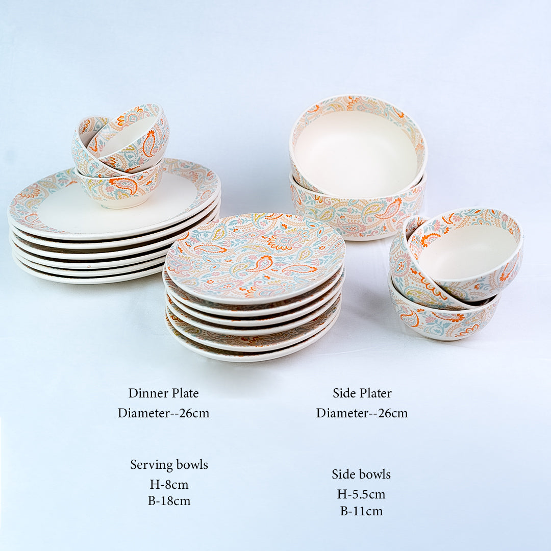 Handcrafted IvoryGrace 20 Piece Dinner Set For 6