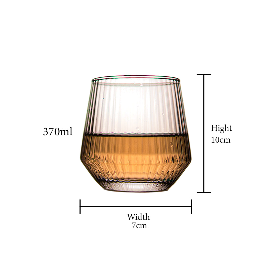 PrismFlow Glass Set of 6 370 ml