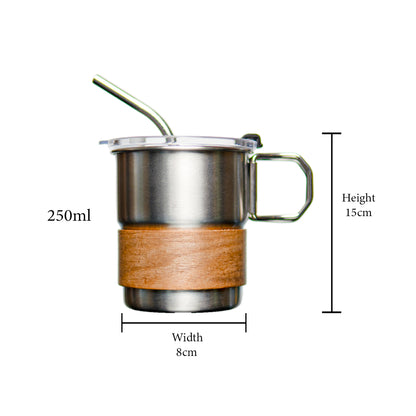 Stainless Steel Insulated Tea Tumbler Set of 1 250 ml