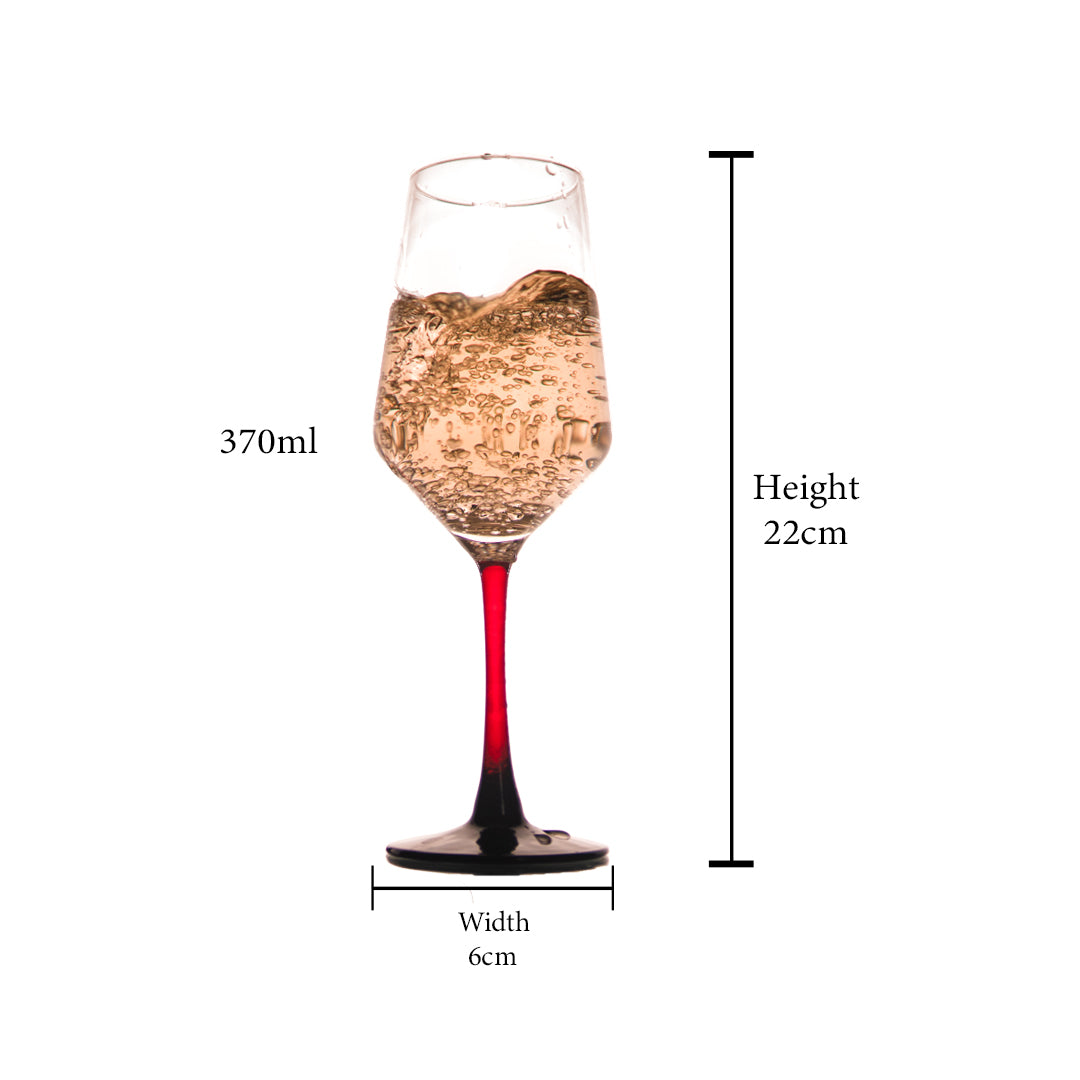 Crimson Elegance Wine Glass Set of 2 370 ml