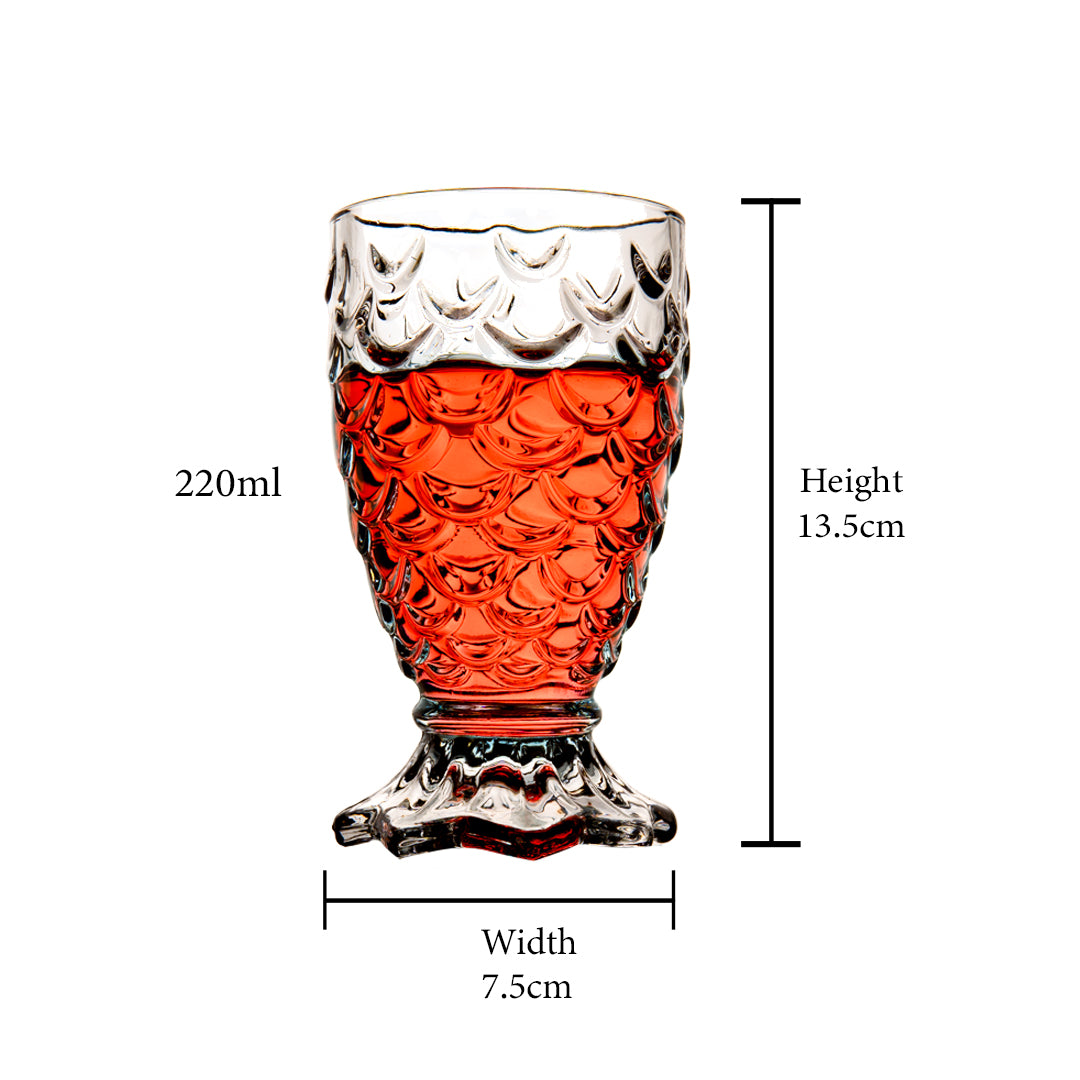 Pineapple Juice Glass Set of 6 280 ml