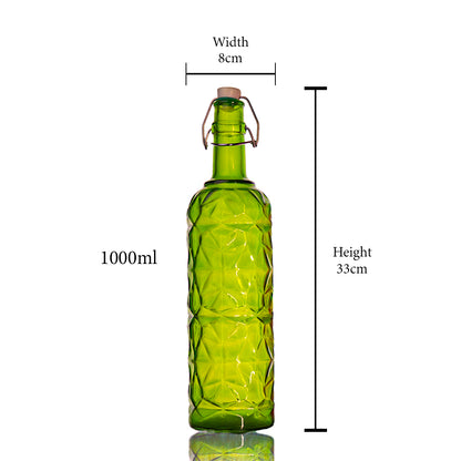 Multi Coloured Water Bottle Set of 4 1000 ml