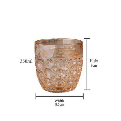 Golden Ripple Sphere Glass Set 6 350 ml