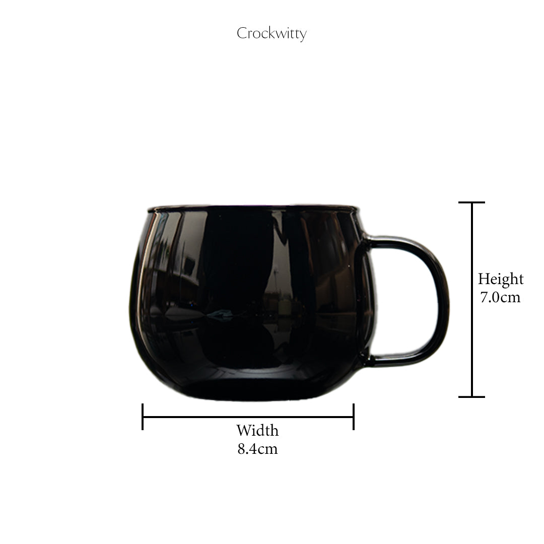 Borosilicate Glass Coffee Mug Set of 6 420 ml