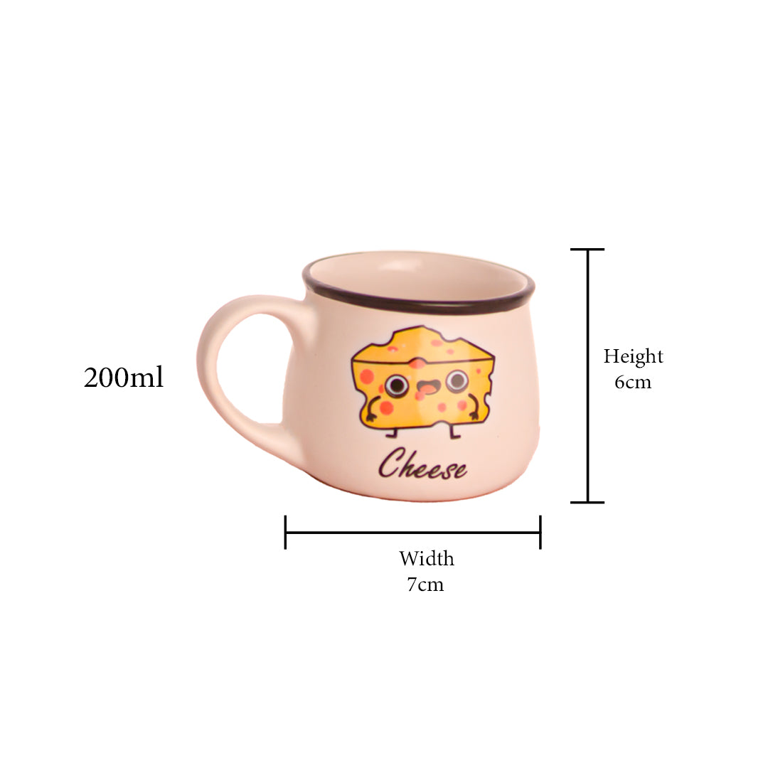 Doodle Sip Ceramic Cups Set of 6 150 ml