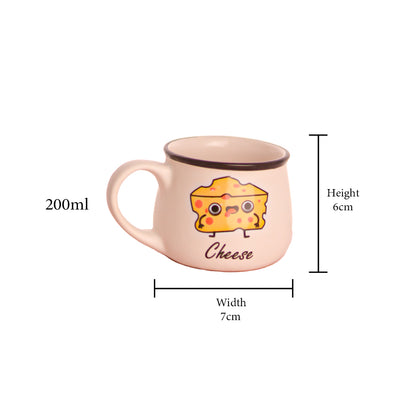 Doodle Sip Ceramic Cups Set of 6 150 ml