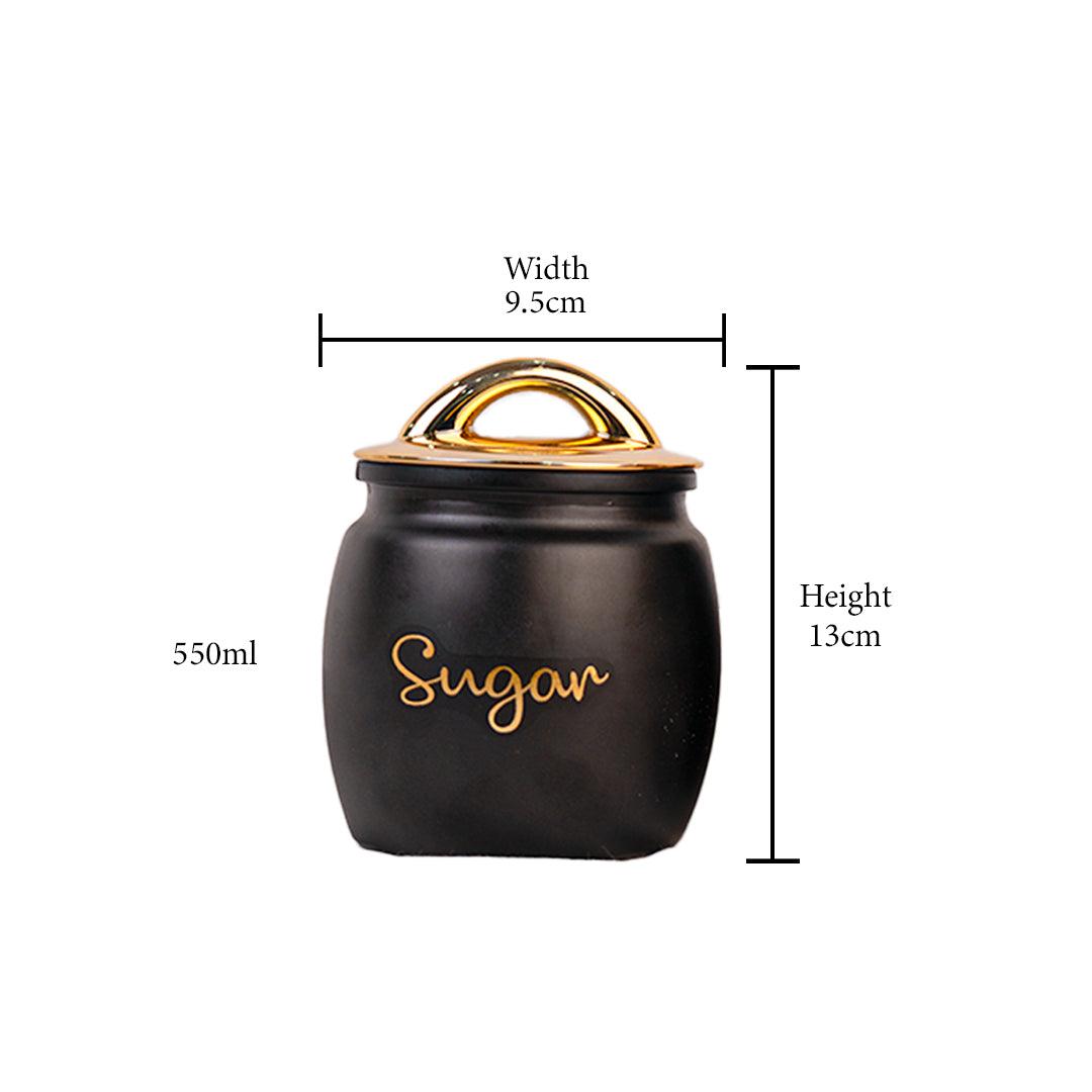 Majestic Black Jar Set of 3 550 ml