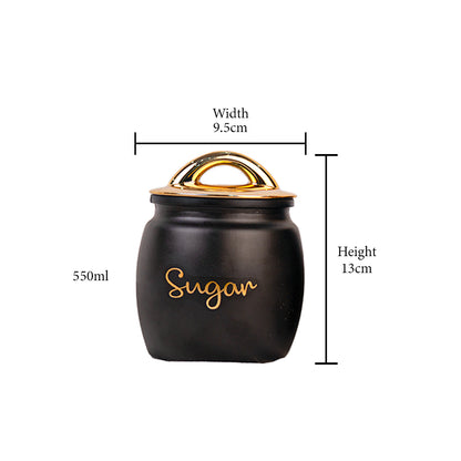 Majestic Black Jar Set of 3 550 ml