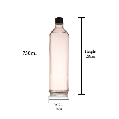 Crystalflow Glass Bottle Set of 1 750 ml