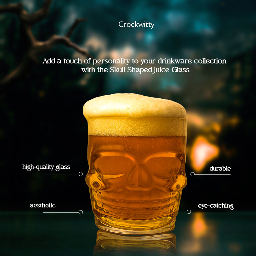 Skull Shaped Juice Glass Set of 2 500 ml