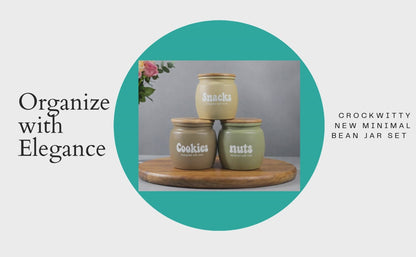 New Minimal Bean Jar Set of 3 550 ml