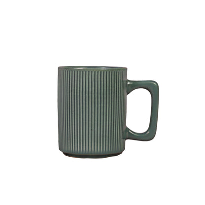 Ribbed Ceramic Mug Set of 1 300 ml