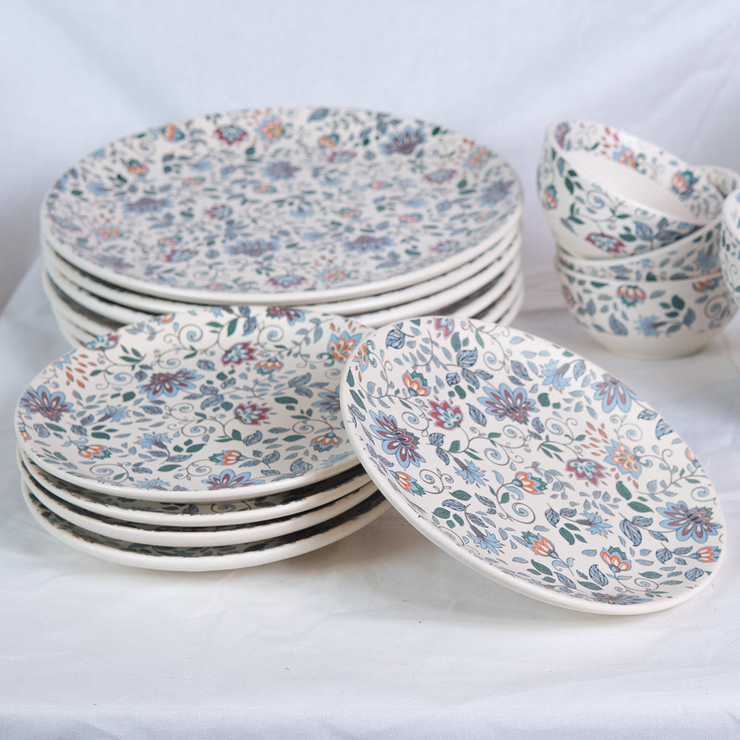 Handcrafted BlossomAura 20 Piece Dinner Set of 6