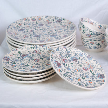 Handcrafted BlossomAura 20 Piece Dinner Set of 6